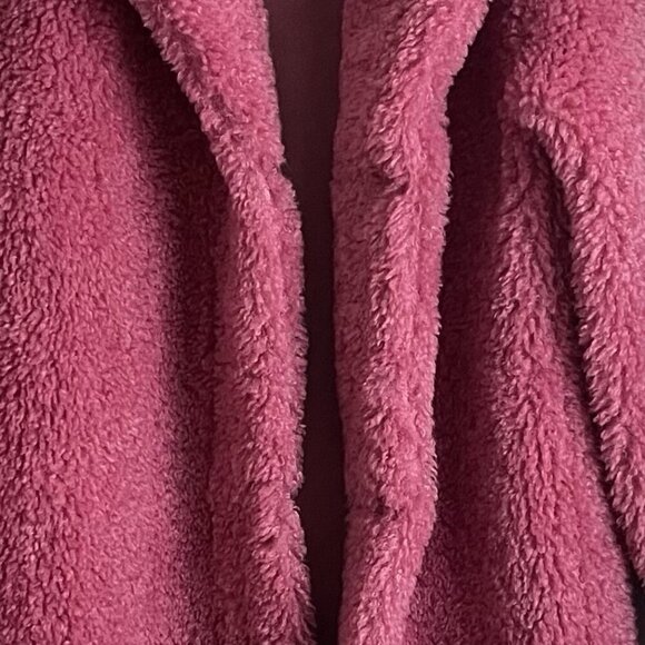 Lulus Pink Faux Fur Teddy Coat Small Y2K Soft Girl 90s Dopamine Pastel Goth Boho - Picture 4 of 8